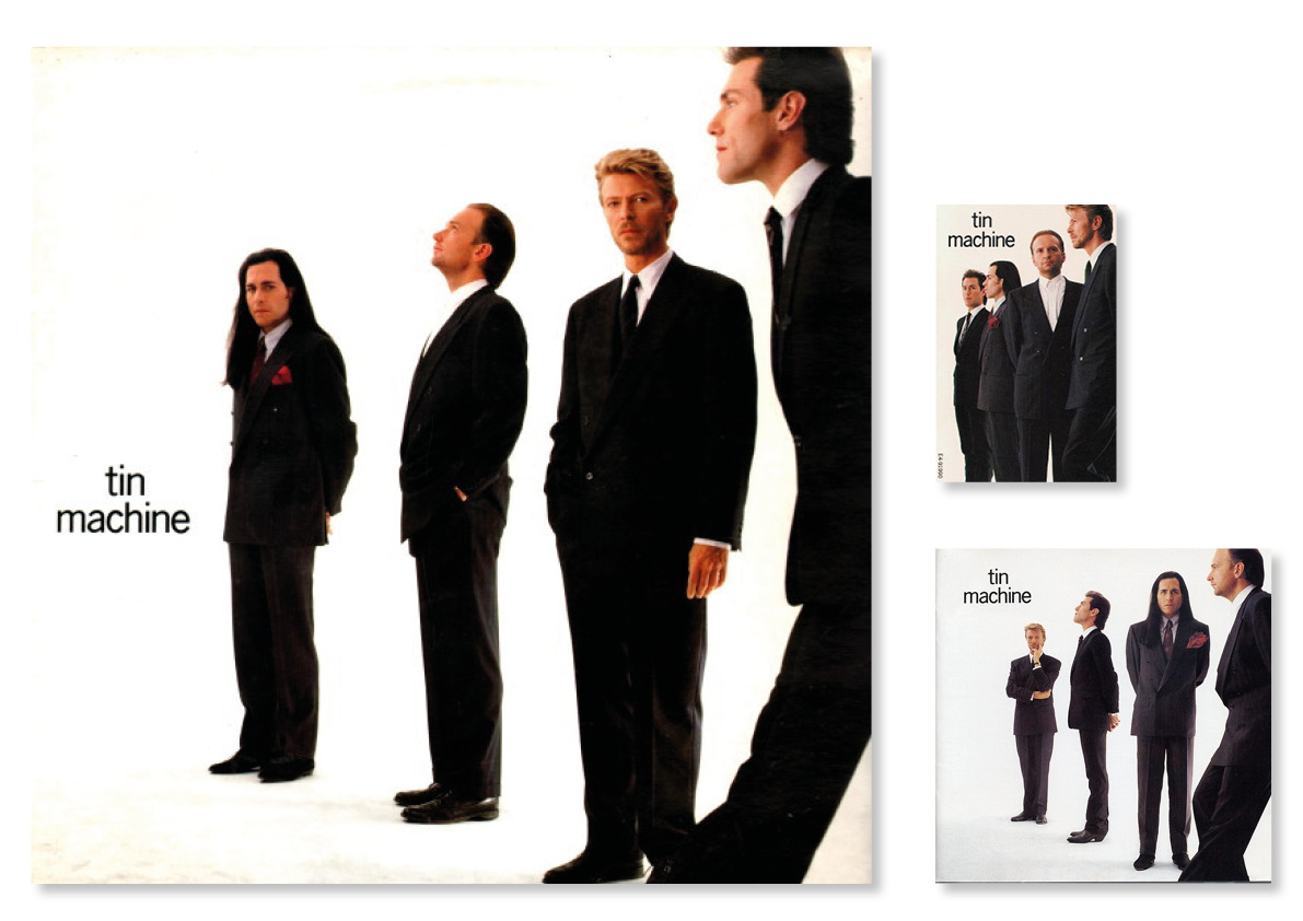 Vinyl, CD and Cassette covers for Tin Machine self titled debut